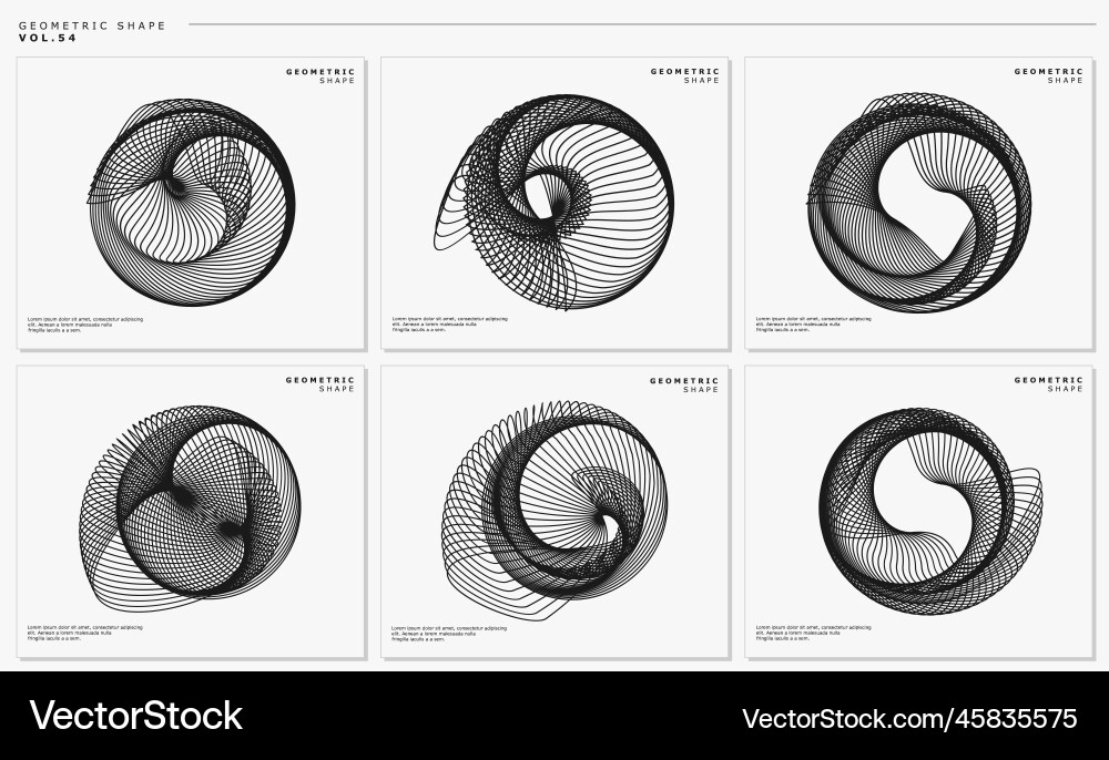 Dynamic lines abstract design set Dynamic lines abstract design set Vector Image