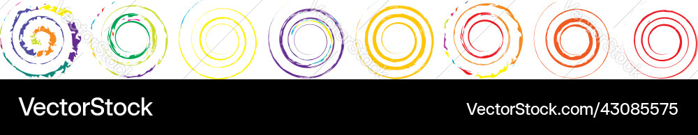 Grungy textured spiral design element Vector Image