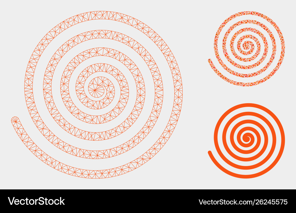 Hypnosis mesh 2d model and triangle mosaic Hypnosis mesh 2d model and triangle mosaic Vector Image