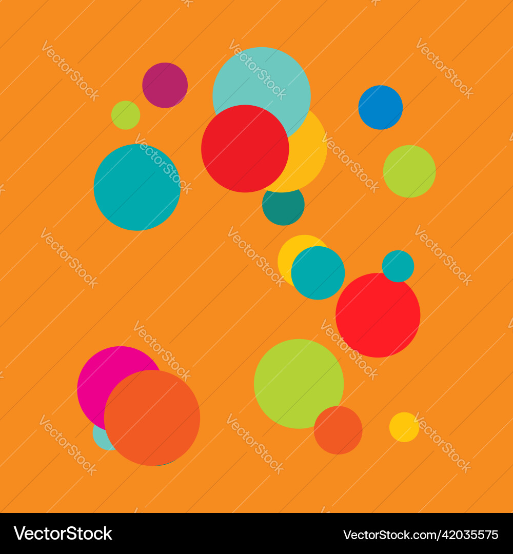 Random chaotic overlapping circles composition Vector Image