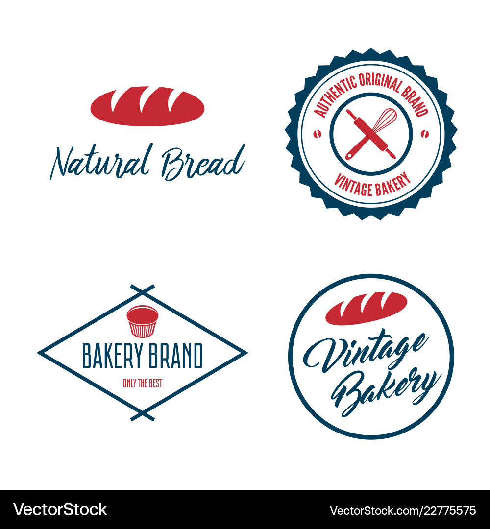 Set von Bäckerei und Brot Logos Etikettenabzeichen Set von Bäckerei und Brot Logos Etikettenabzeichen vektorbild