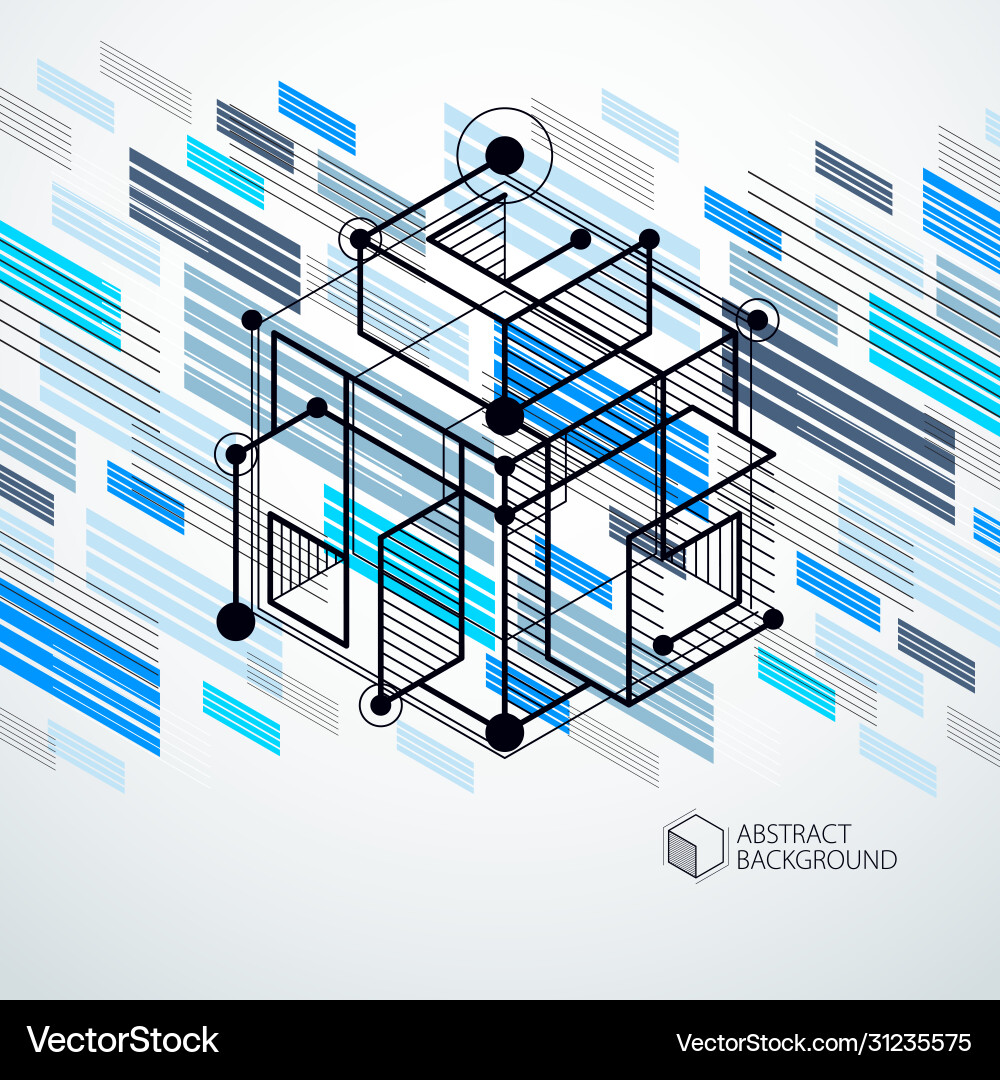 Trendy geometric pattern textured abstract cube Trendy geometric pattern textured abstract cube Vector Image