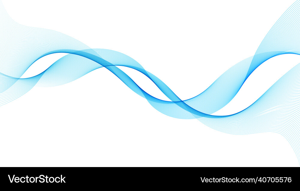 Abstract Flowing Blue Wave Background Vector Image
