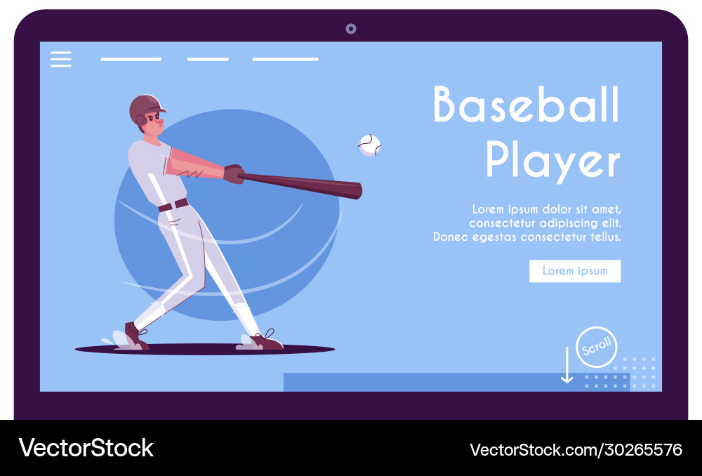 Baseball player is training character design Baseball player is training character design vector image