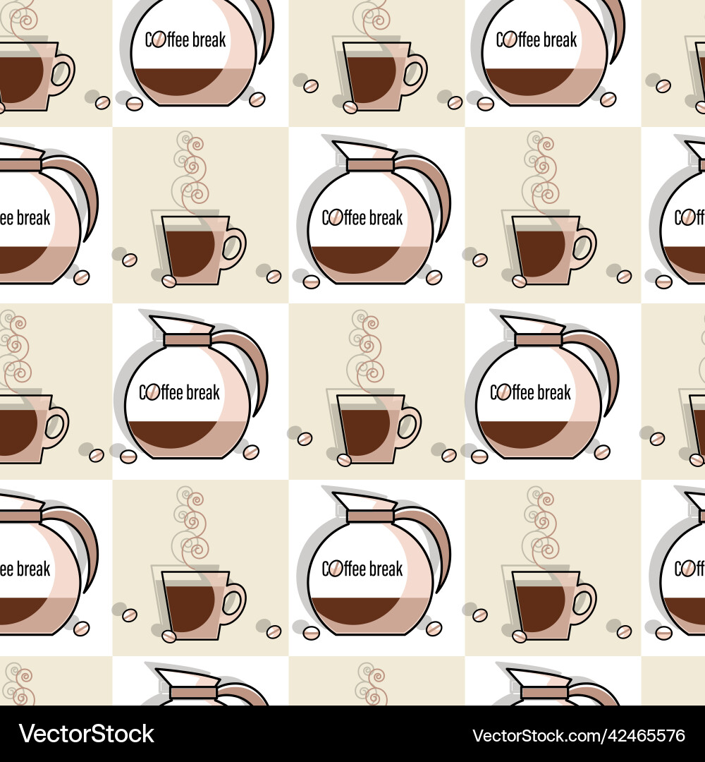 Coffee background pattern break Coffee background pattern break Vector Image