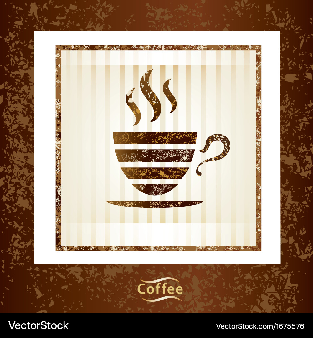 Coffee Cup Background Pattern Vector Image