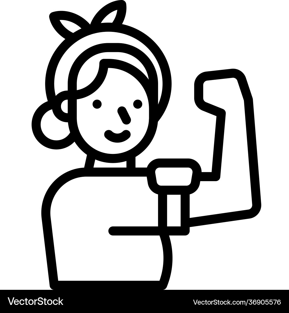 Empowered Woman Icon - Feminismus vektorbild
