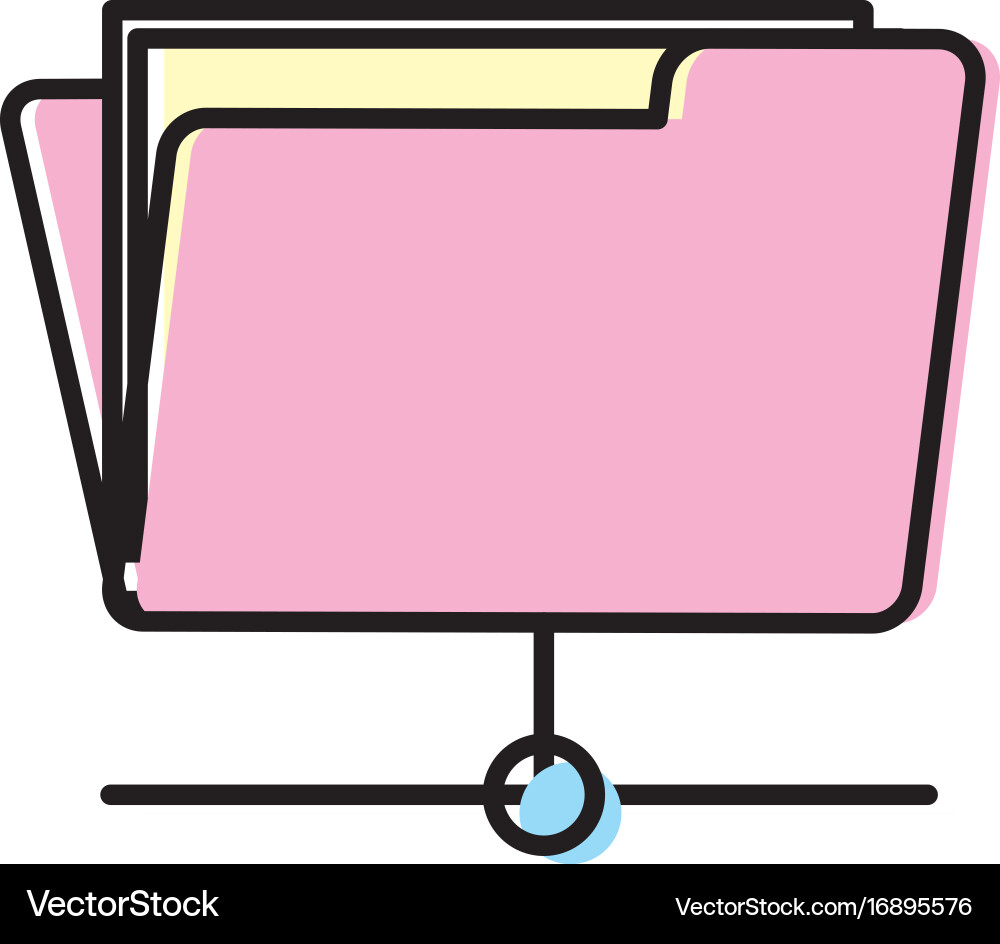 Folder file data center server Vector Image