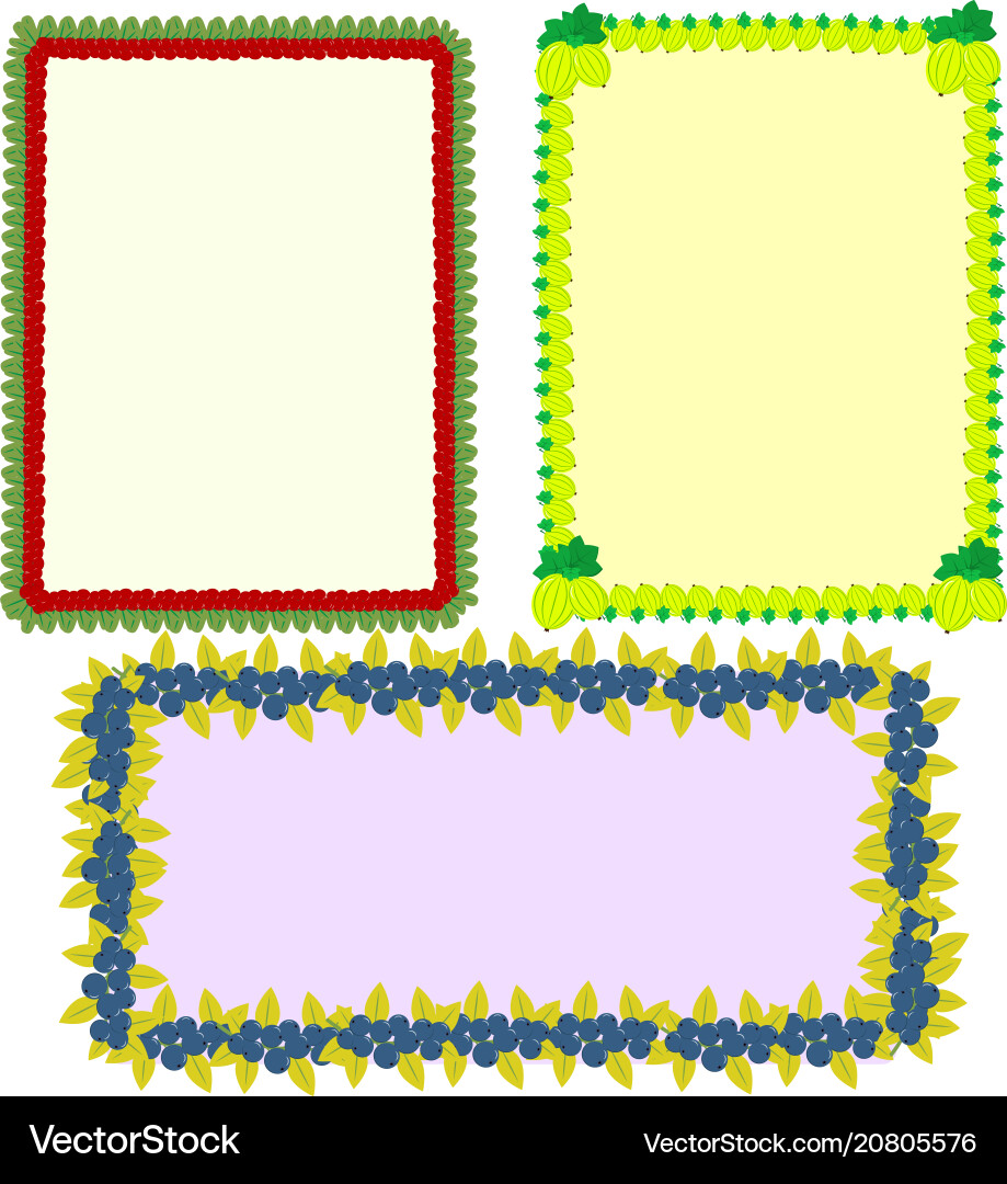 Framework in the set Framework in the set Vector Image