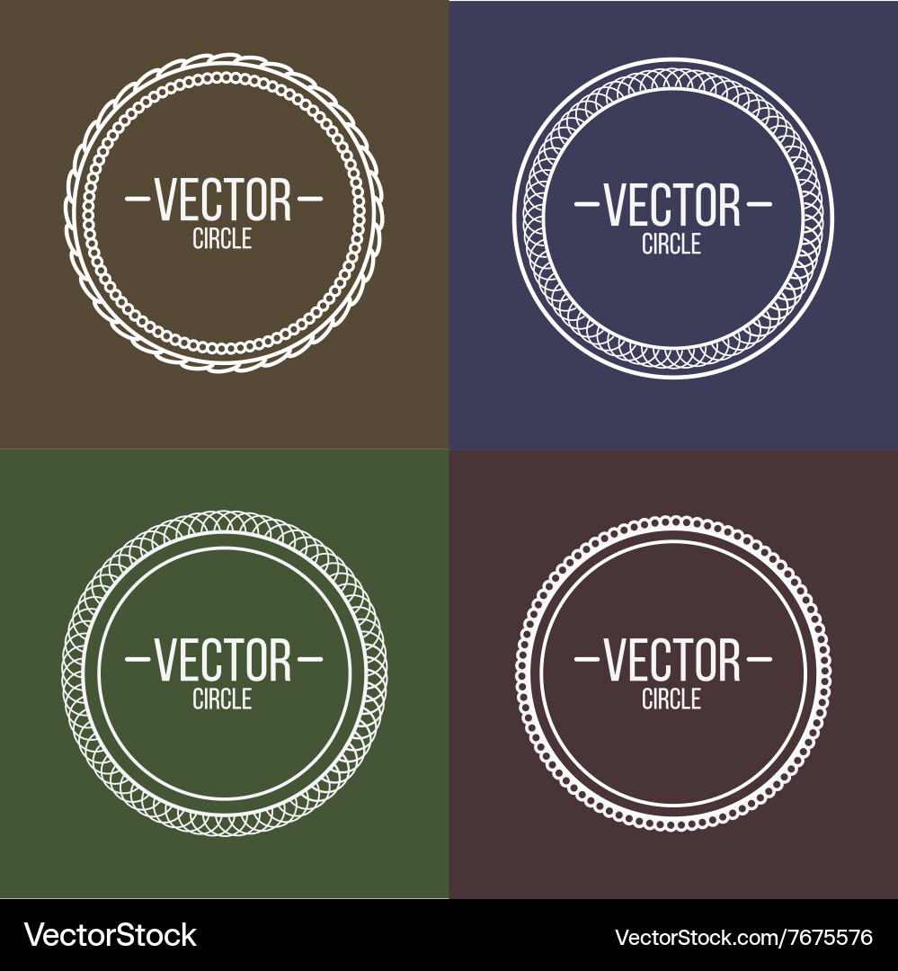 Lineare Rahmen mit Text-Set Umriss Design Vektorbild
