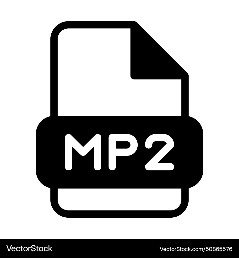 Mp2 file format video icons web files label icon Mp2 file format video icons web files label icon vector image