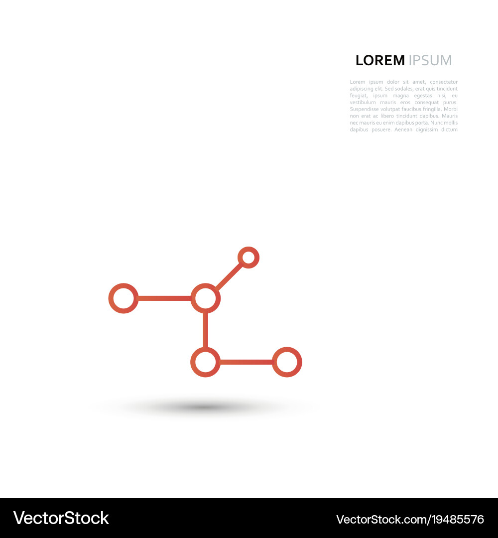 Network connection minimal design line and dot Vector Image
