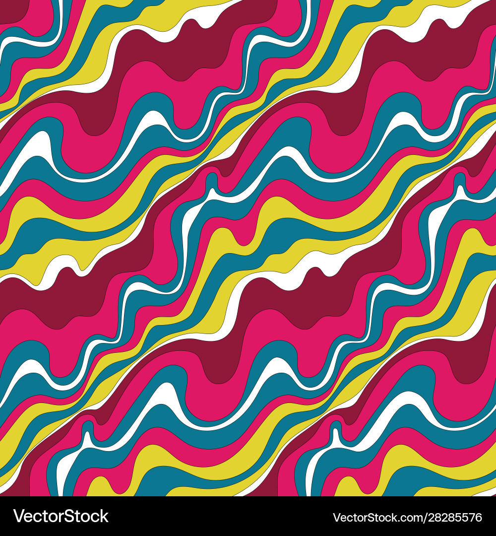 Retro Wavy Pattern vector image