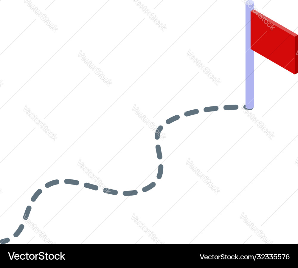 Testing software flag route icon isometric style Testing software flag route icon isometric style vector image