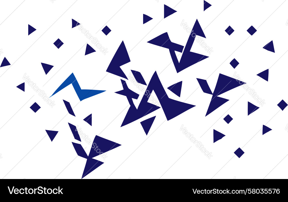 Triangular Fragment Burst Vector Image