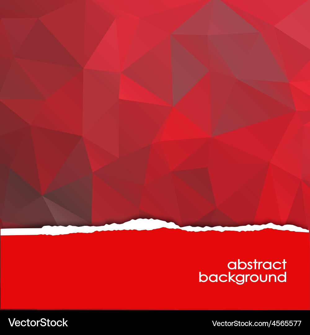 Abstract red background with a polygonal pattern Vector Image