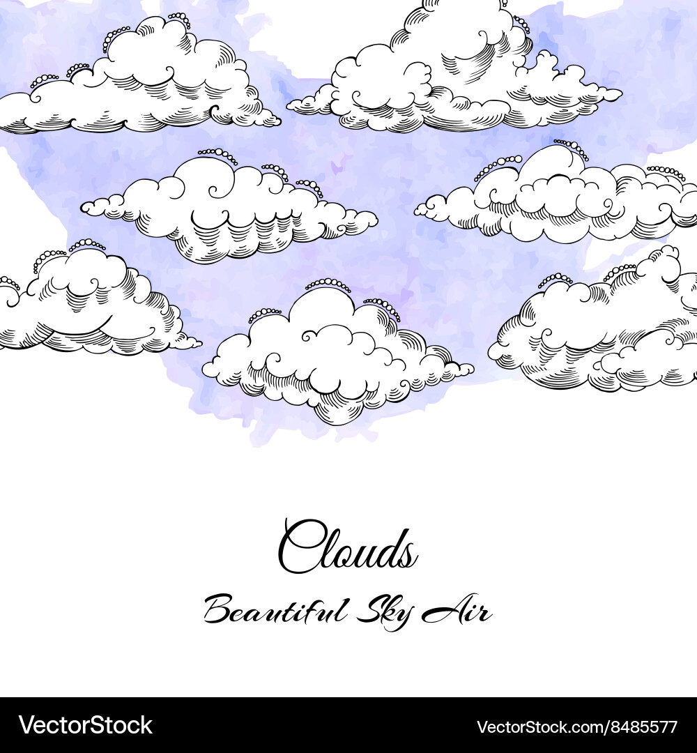 Background with clouds Vector Image