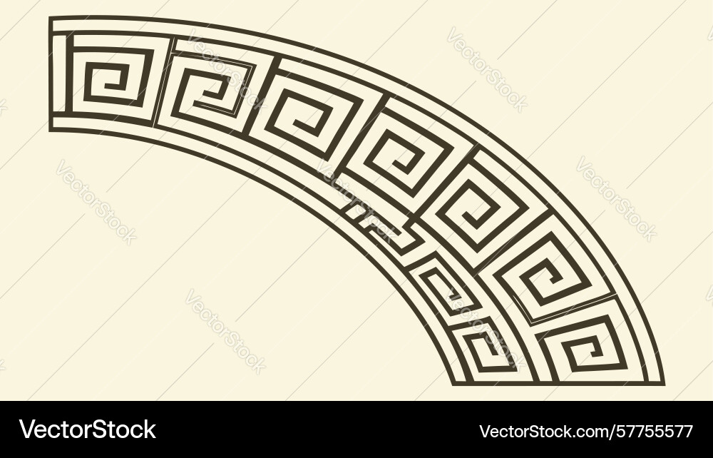Classic greek key border pattern design element Vector Image