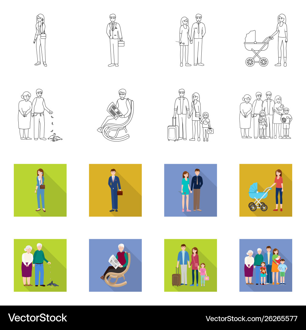 Design character and avatar icon Design character and avatar icon Vector Image