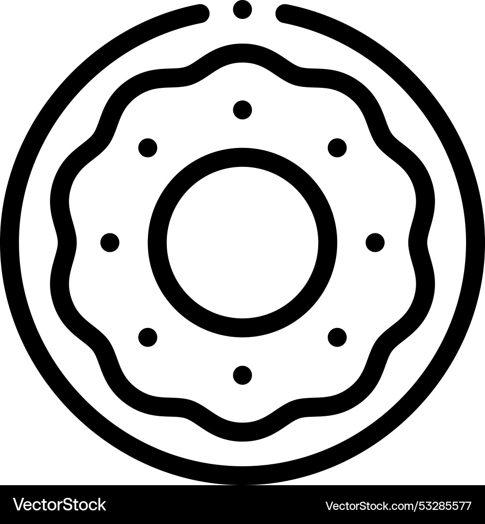 Donut icon thin linear style design isolated Donut icon thin linear style design isolated vector image