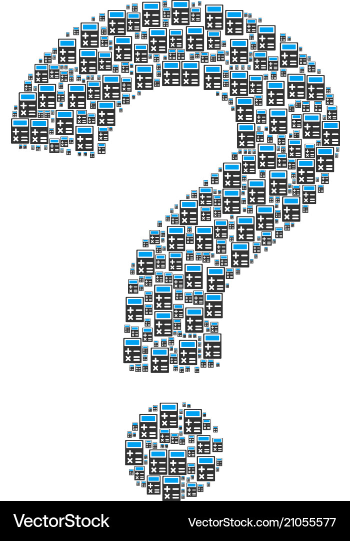 Help composition of calculator icons Vector Image
