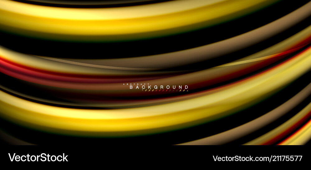 Multicolored wave lines on black background design Vector Image