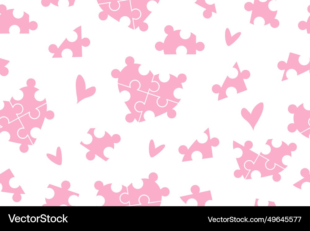 Seamless pattern of puzzlespuzzle Vector Image