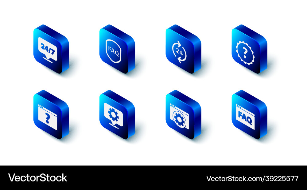 Set shield with text faq telephone 24 hours Set shield with text faq telephone 24 hours Vector Image