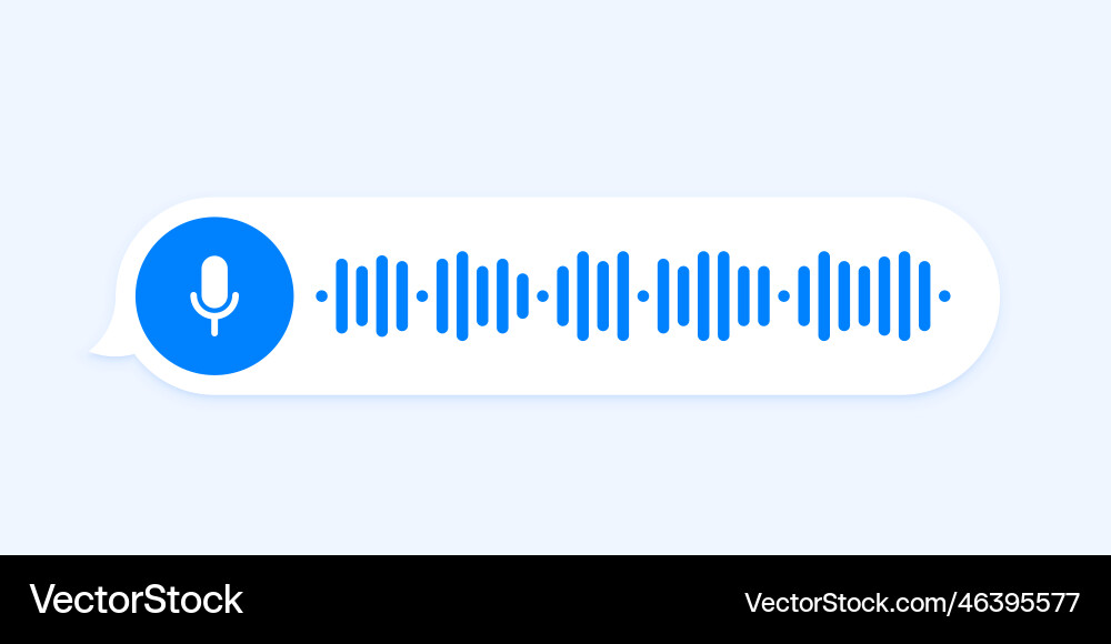 Voice message audio chat interface and record Voice message audio chat interface and record vector image