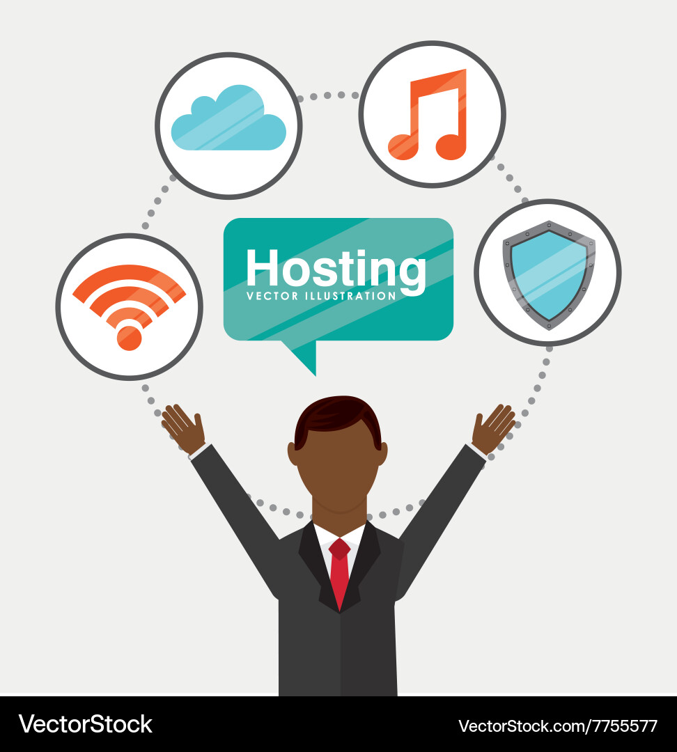 Web hosting design Vector Image