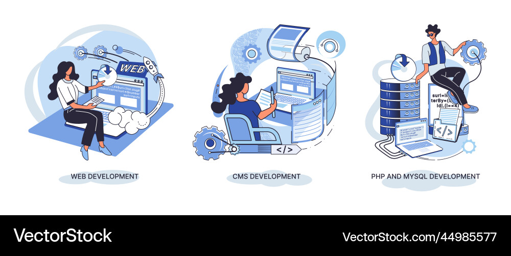 Website architecture concepts web development Website architecture concepts web development Vector Image