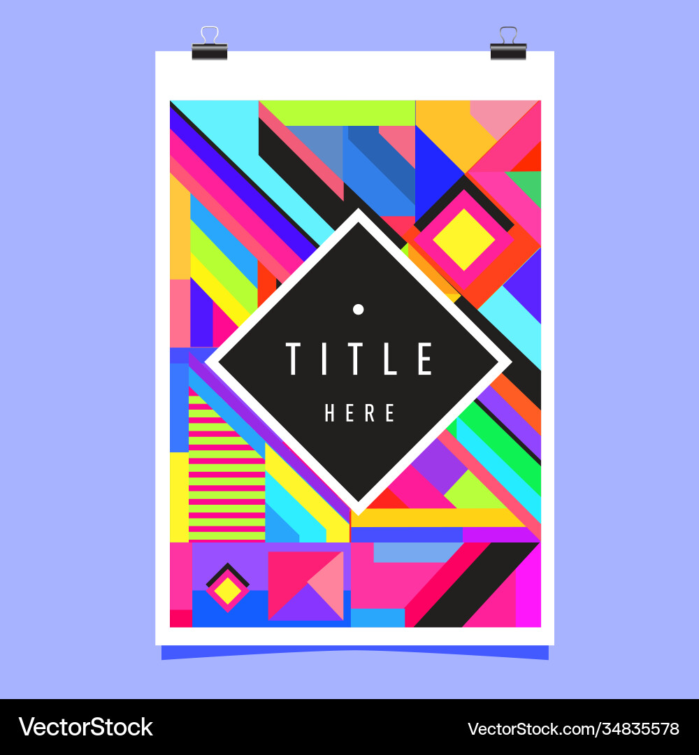 Abstract colorful geometric pattern background Vector Image