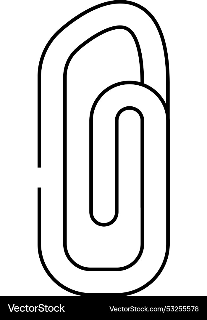 Attach file line icon Vector Image