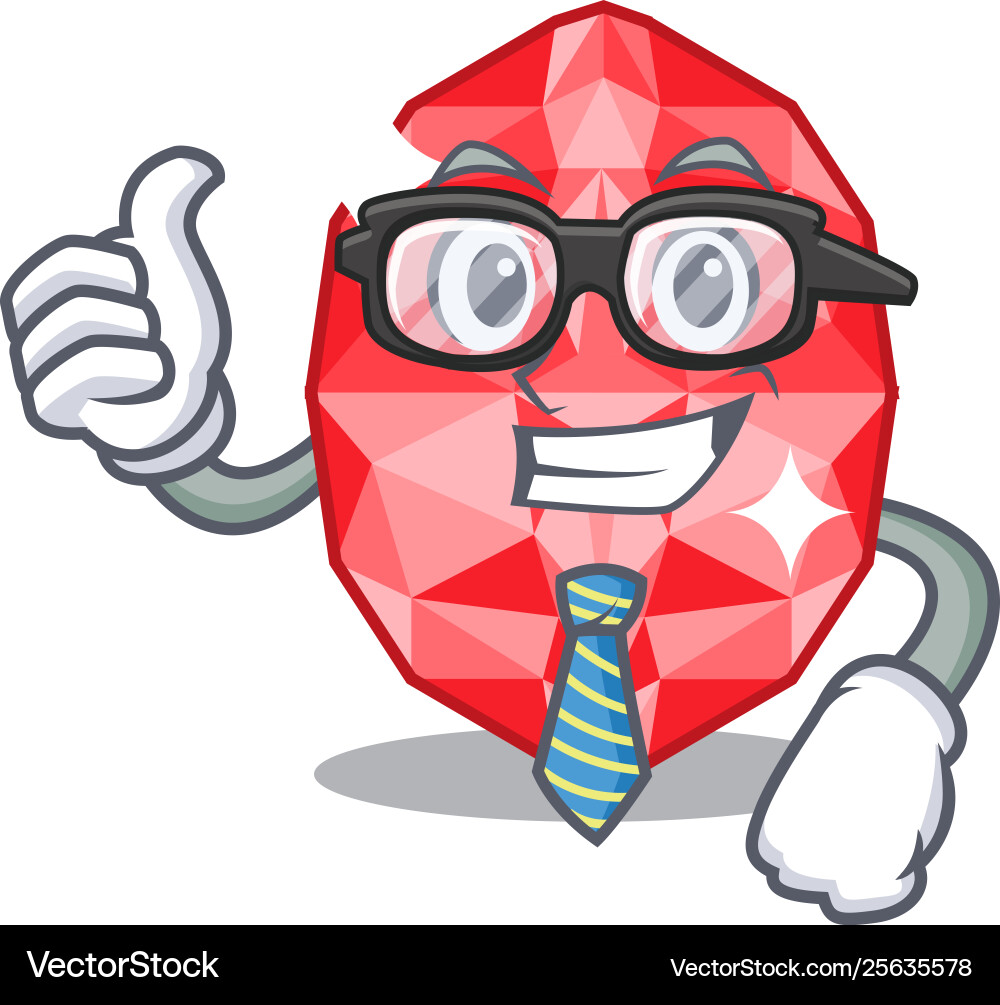 Businessman ruby gems isolated with character Vector Image