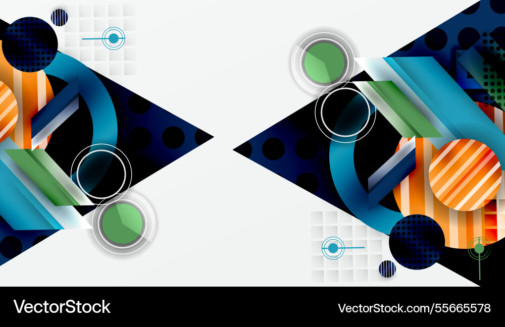 Dynamic complex geometric abstract background Vector Image
