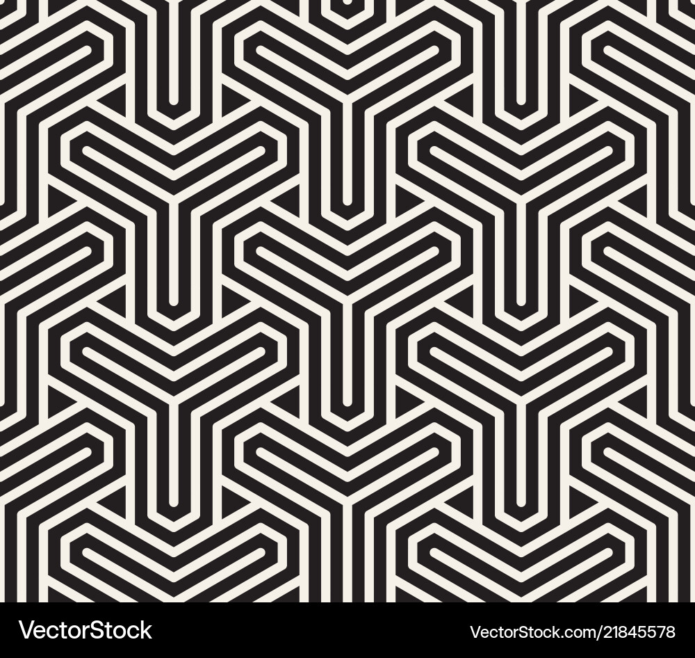 Geometric Line Tiling Pattern Vector Image