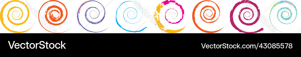 Grungy textured spiral design element Vector Image