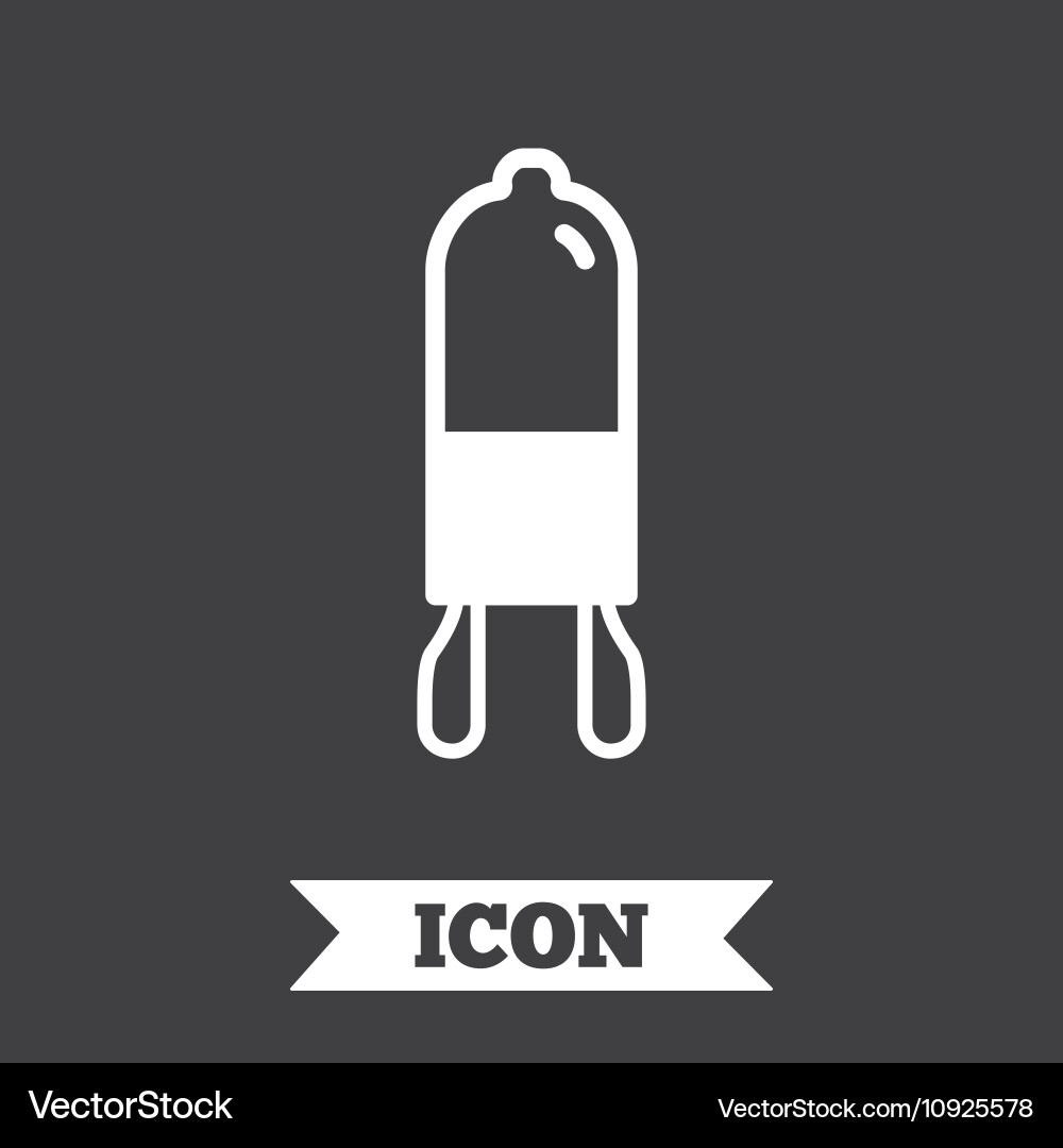 Light bulb icon lamp g9 socket symbol Vector Image