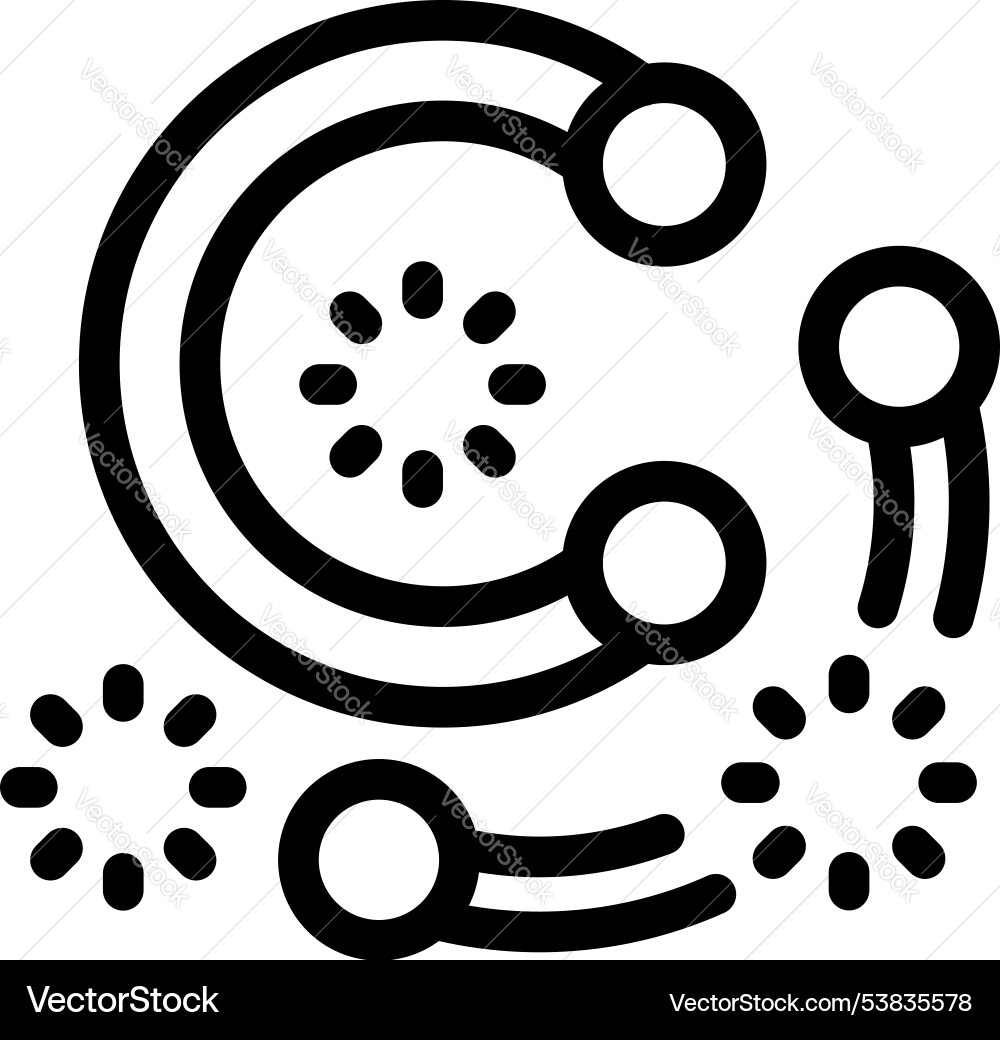 Nanotechnology connecting dots with lines forming Nanotechnology connecting dots with lines forming vector image