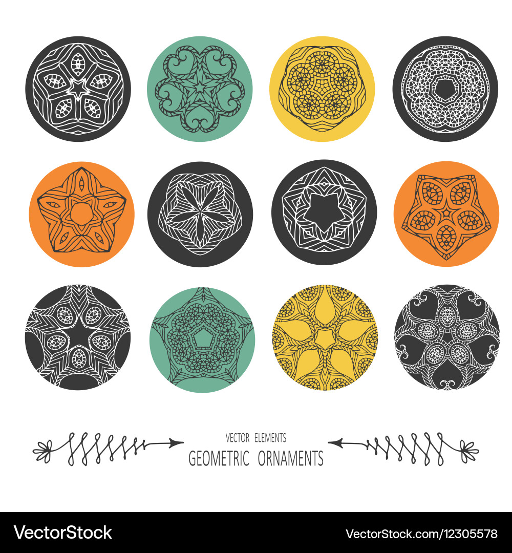 Set of graphical design elements Vector Image