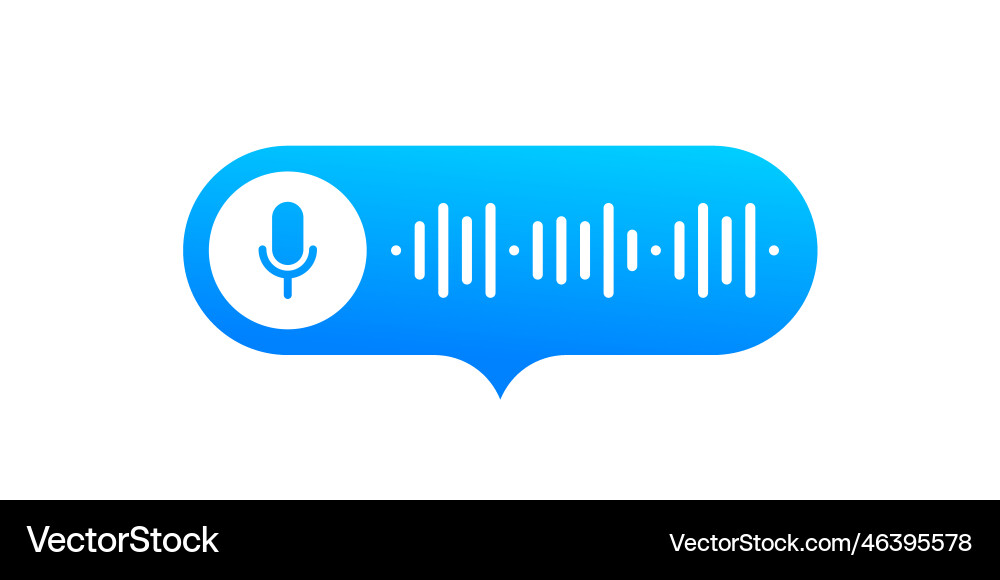 Sprachnachricht Audio-Chat und Plattenspiel Blase Sprachnachricht Audio-Chat und Plattenspiel Blase vektorbild