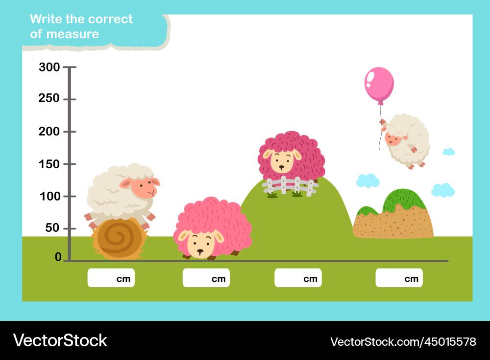 Write the correct measure Vector Image