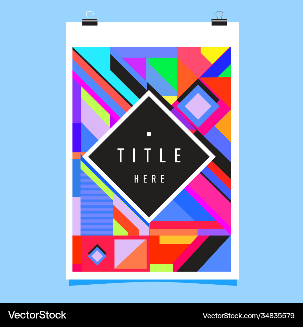 Abstract colorful geometric pattern background Vector Image