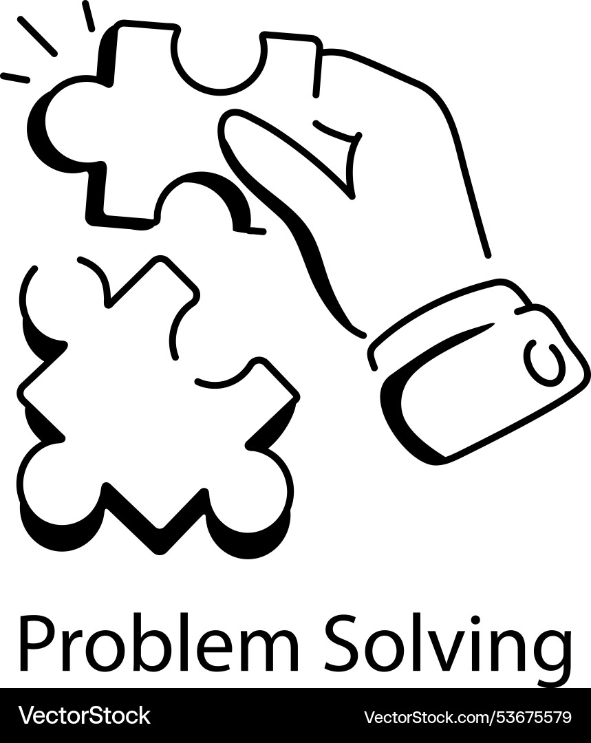 Basic rgbproblem solving icon in drawing style vector image