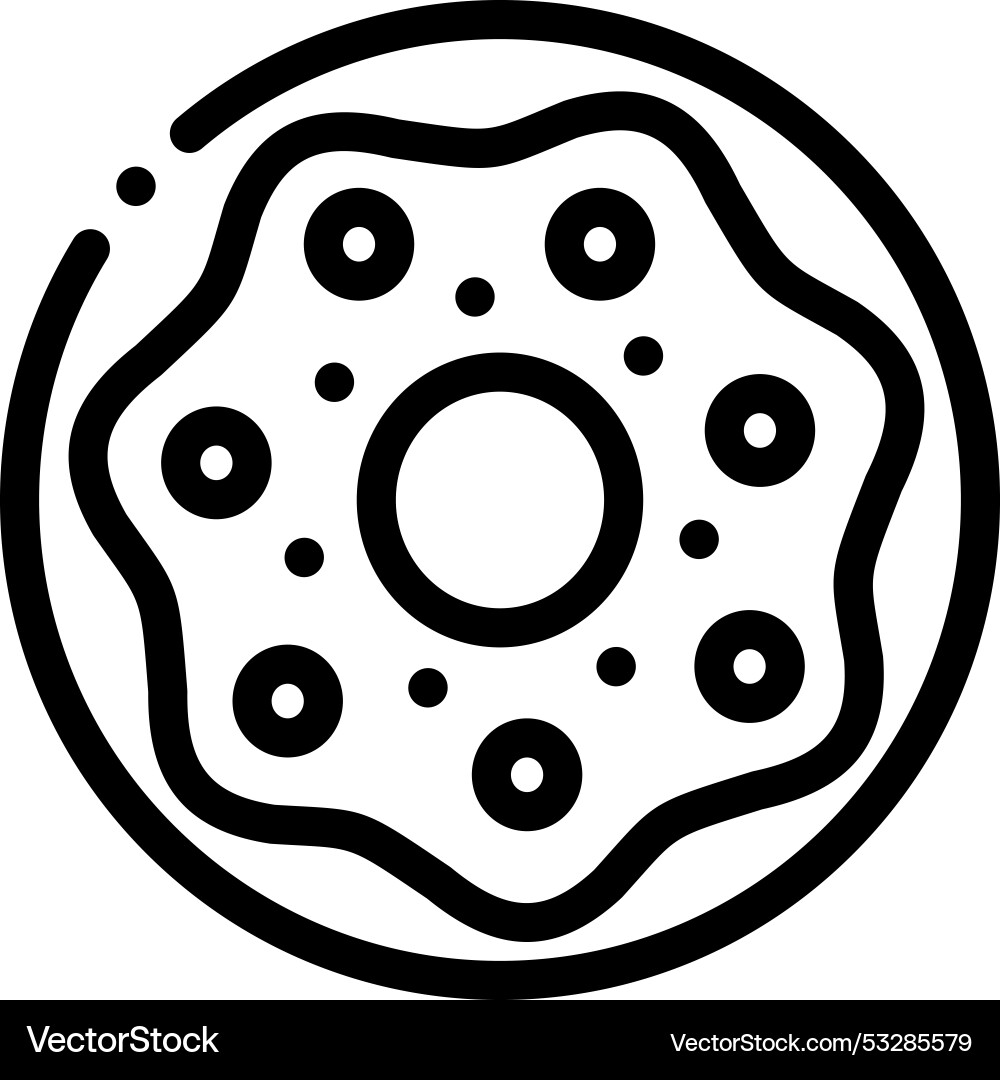Donut icon thin linear style design isolated Vector Image