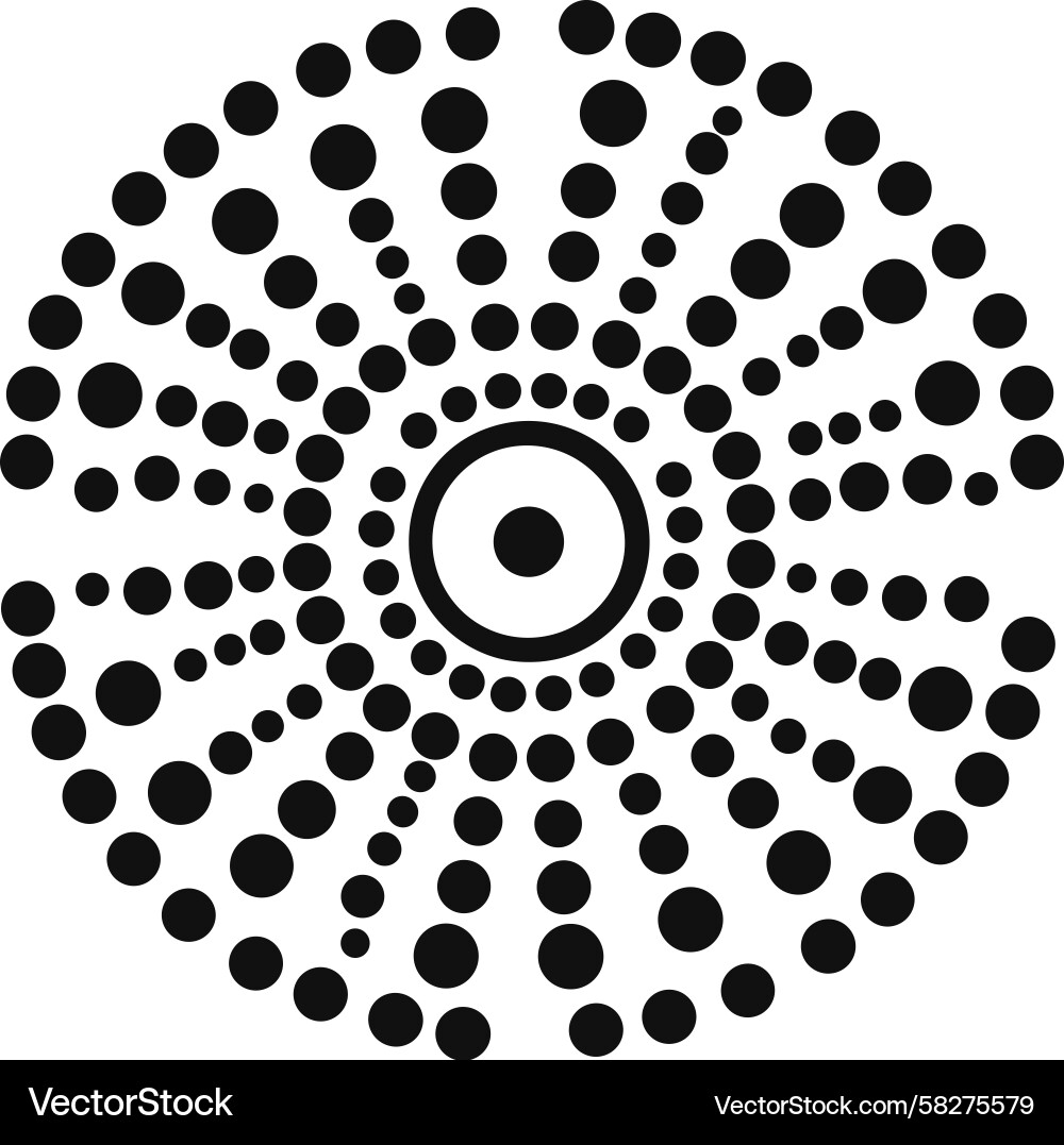 Dynamic Dot Pattern - Circular Abstraction Vector Image
