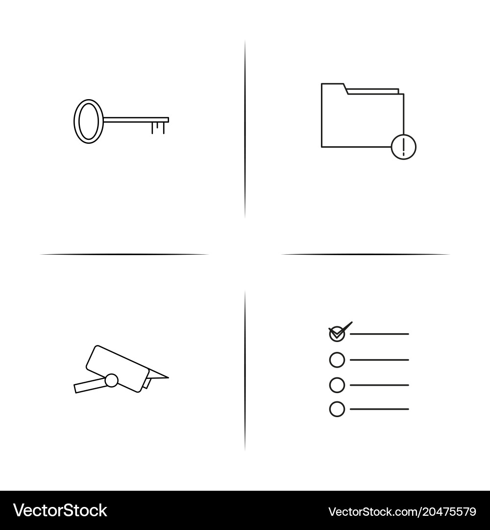 Internet technologies simple linear icons set Vector Image