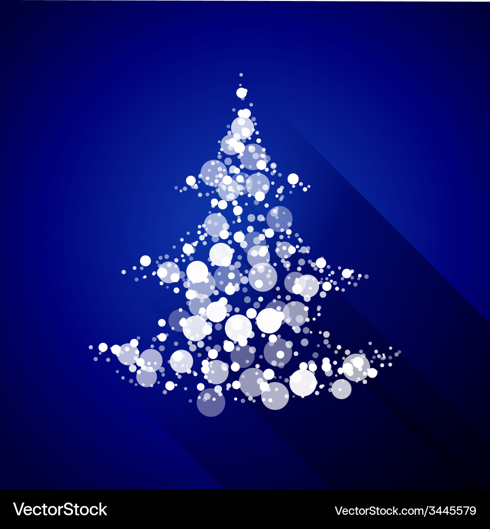 Light Particle Christmas Tree Vector Image