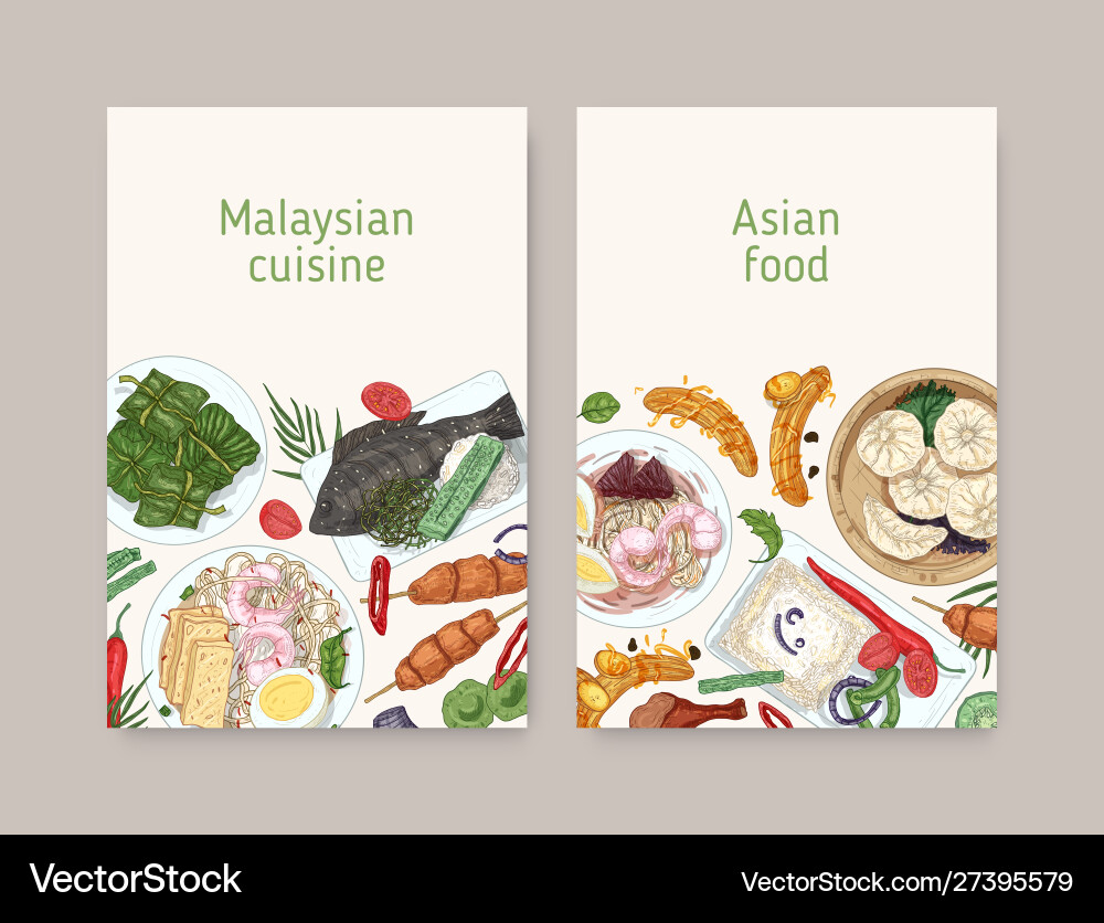 Malaysische Küche Poster Vorlagen asiatisch Malaysische Küche Poster Vorlagen asiatisch vektorbild