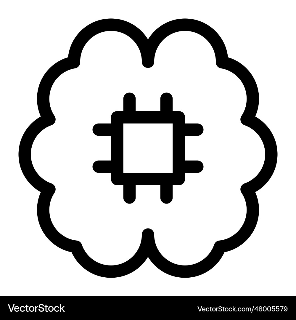 Microchip designed to execute system based tasks Vector Image
